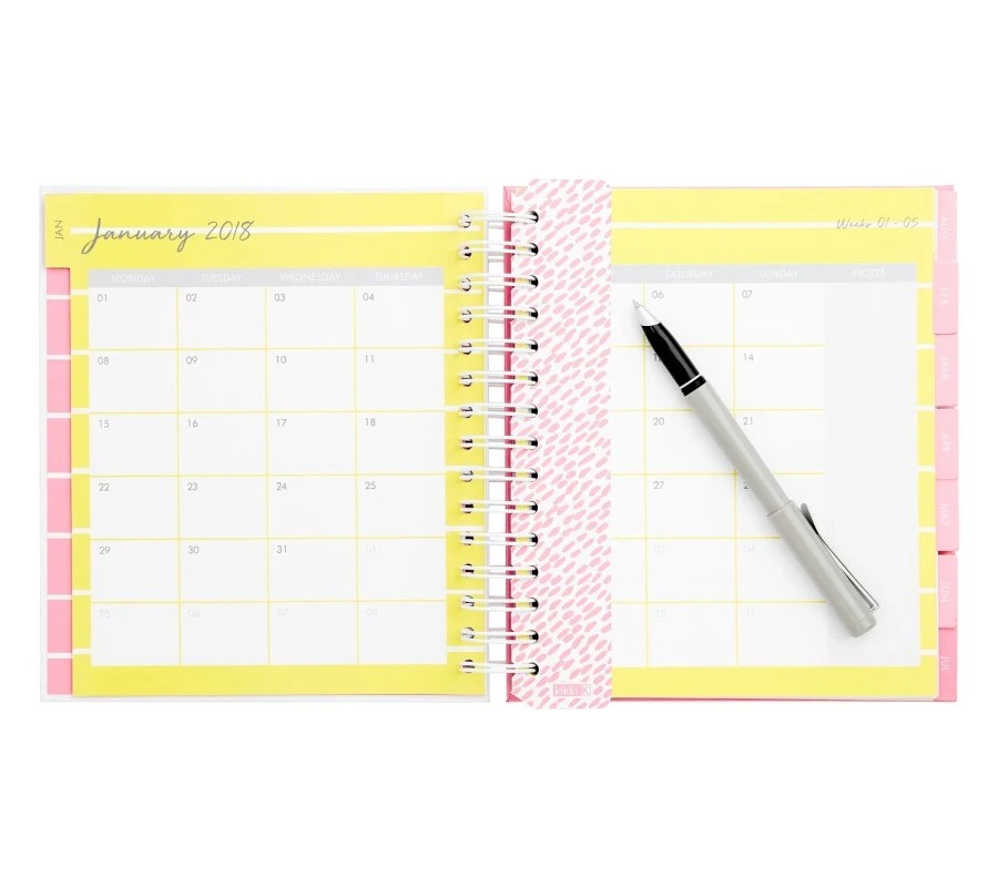 Hardcover School A5 Planner Agenda Diary Exercise Spiral Bound Notebook