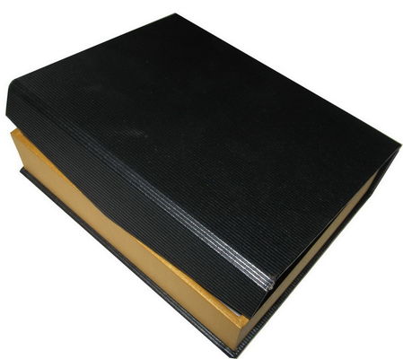 Inner Form Hard Gift Boxes CMYK Black Texture Cardboard Paper 4C 25*30*5cm