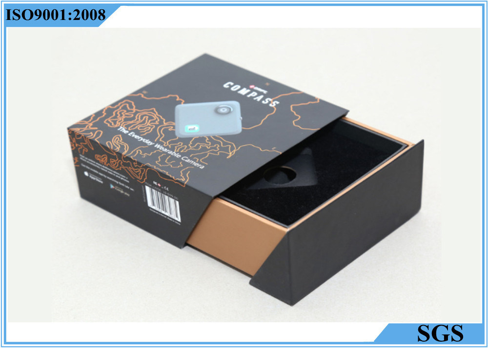 Grey Board Hard Gift Boxes Storage Double Drawer Design Iso9001