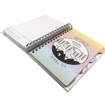 200pp 2022 A5 Office Spiral Notebook Planner Hardcover Wire O