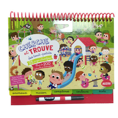 SGS Wire O Spiral Binding CMYK Printed Children Activity Book With Games