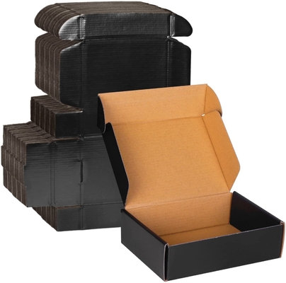 Corrugated Box Mailers Black Cardboard Small Shipping Boxes for Mailing