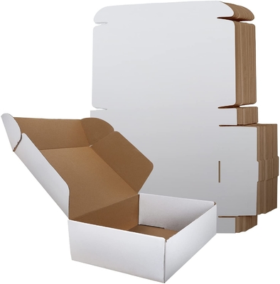 Corrugated Mailers White Cardboard Shipping Box Matte Lamination