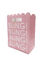 OPP Custom Logo Pink Paper Shopping Bags CMYK Pantone Printing For Clothing Carrier 4C